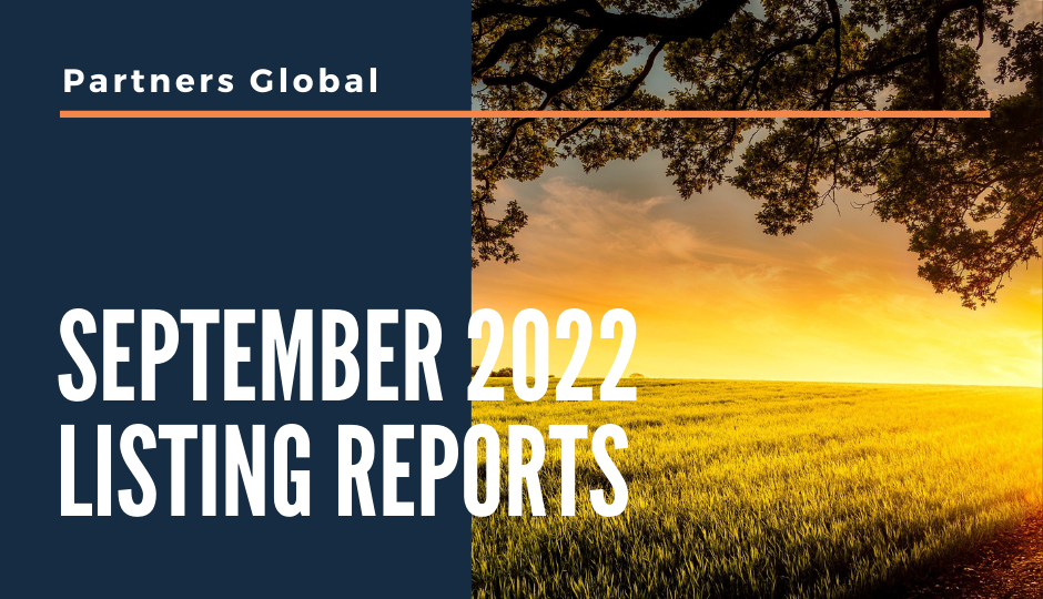 September 2022 - Listing Reports